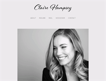 Tablet Screenshot of clairehampsey.com